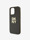 DKNY Stražnja maska ​​s remenom za zapešće od PU kože za iPhone 15 Pro Max smeđa DKNY