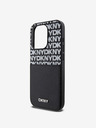 DKNY PU kožna stražnja maska ​​s džepom za karticu s ponavljajućim uzorkom za iPhone 14 Pro Max crna DKNY