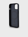 DKNY PU kožna ponovljena šara s logotipom Magsafe stražnja maska ​​za iPhone 15 crna DKNY