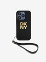 DKNY PU kožna stražnja maska ​​s logotipom narukvice za iPhone 14 Pro Max crna DKNY