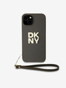 DKNY PU kožna stražnja maska ​​s logotipom i remenčićem za iPhone 14, smeđa DKNY