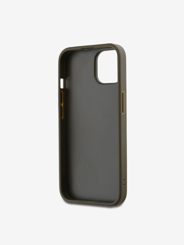 DKNY PU kožna stražnja maska ​​s logotipom i remenčićem za iPhone 14, smeđa DKNY