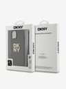 DKNY PU kožna stražnja maska ​​s logotipom i remenčićem za iPhone 14, smeđa DKNY