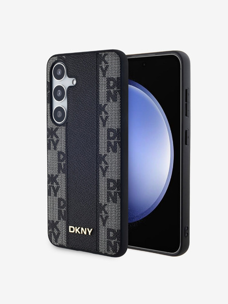 DKNY PU kožna Magsafe stražnja maska ​​s kariranim uzorkom za Samsung Galaxy S24 crna DKNY