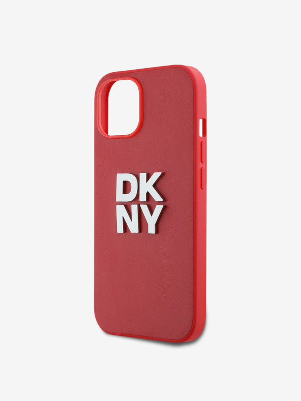 DKNY PU kožna stražnja maska ​​s logotipom na vrpcu za iPhone 14, crvena DKNY