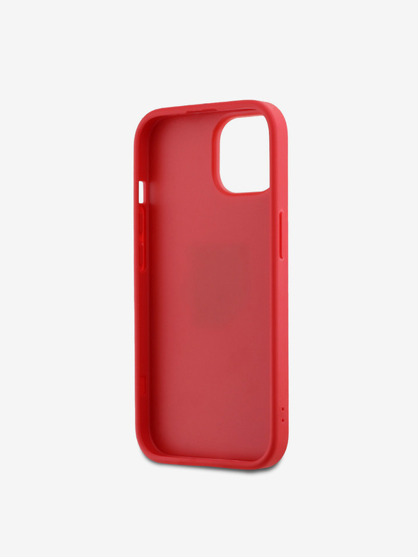 DKNY PU kožna stražnja maska ​​s logotipom na vrpcu za iPhone 14, crvena DKNY