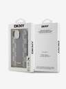 DKNY PU kožna stražnja maska ​​s kariranim uzorkom Magsafe za iPhone 15 bež DKNY