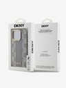 DKNY PU kožna stražnja maska ​​s kariranim uzorkom Magsafe za iPhone 15 Pro bež DKNY