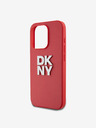 DKNY PU kožna stražnja maska ​​s logotipom i remenčićem za iPhone 15 Pro, crvena DKNY