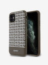 DKNY PU kožna donja traka s ponavljajućim uzorkom MagSafe stražnja maska ​​za iPhone 11 smeđa DKNY