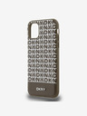 DKNY PU kožna donja traka s ponavljajućim uzorkom MagSafe stražnja maska ​​za iPhone 11 smeđa DKNY