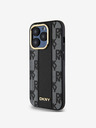 DKNY Stražnja maska ​​Magsafe s kariranim uzorkom od PU kože za iPhone 15 Pro Max crna DKNY