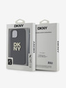 DKNY PU kožna stražnja maska ​​s logotipom i remenčićem za iPhone 14 crna DKNY