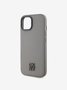 DKNY Stražnja maska ​​Magsafe s logotipom od PU kože za iPhone 15 siva DKNY