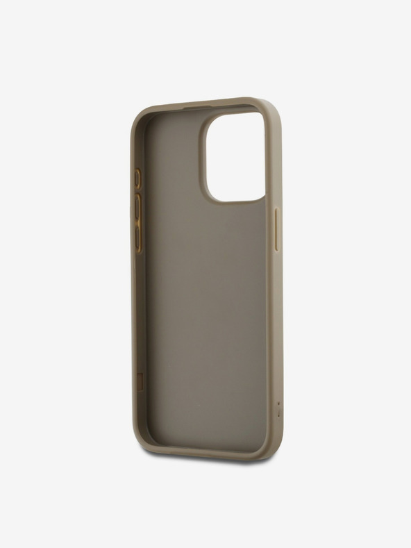 DKNY PU kožna stražnja maska ​​s logotipom narukvice za iPhone 14 Pro Max bež DKNY