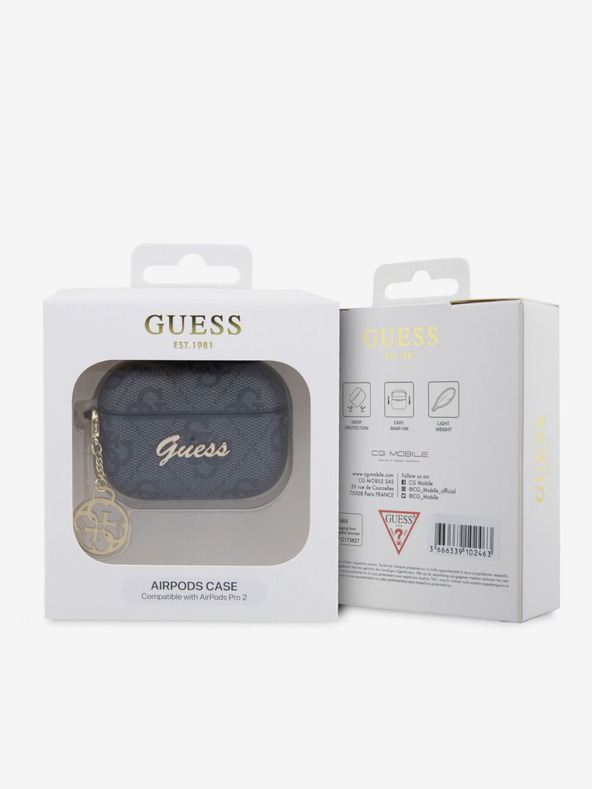 Guess Guess 4G Script PC/PU Charm Case za AirPods Pro 2 crna