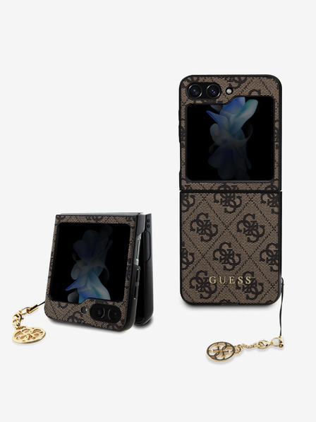 Guess Stražnja maska ​​Guess 4G Charm za Samsung Galaxy Z Flip 5 smeđa