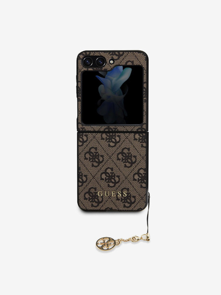 Guess Stražnja maska ​​Guess 4G Charm za Samsung Galaxy Z Flip 5 smeđa