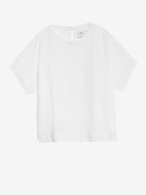 Marks & Spencer Marks & Spencer bijela ženska lanena bluza