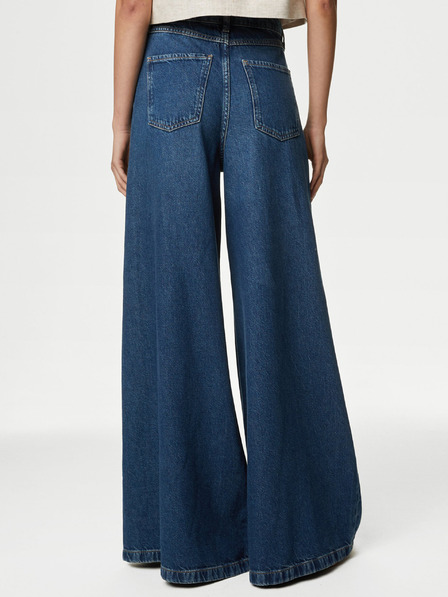 Marks & Spencer Marks & Spencer tamnoplave ženske traperice širokog kroja