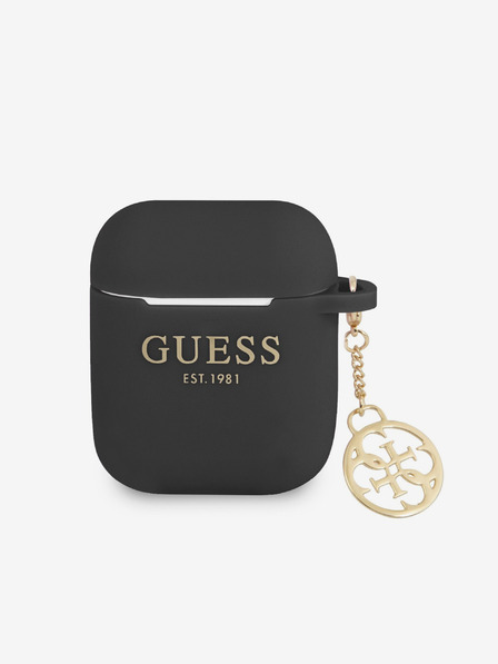 Guess Silikonska maska ​​Guess 4G Charm za AirPods 1/2 crna