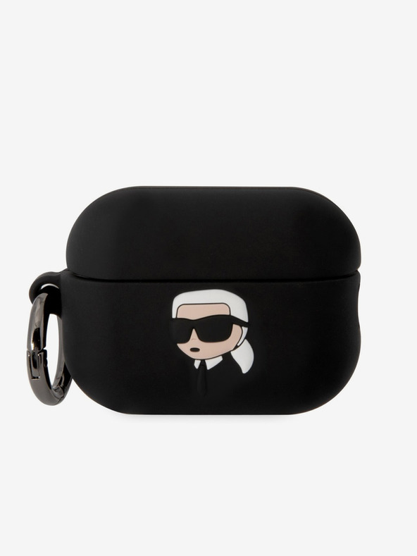 Karl Lagerfeld 3D Logo NFT Karl Head silikonska torbica za Airpods Pro 2 crna Karl Lagerfeld