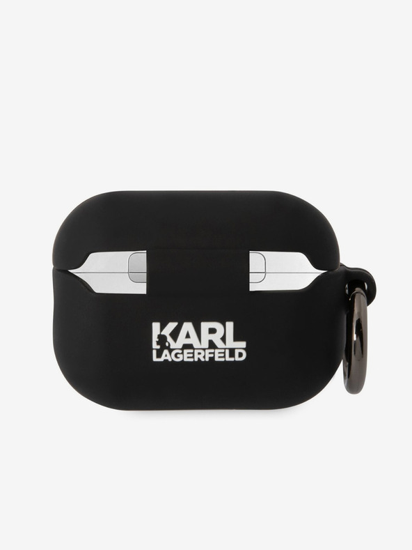 Karl Lagerfeld 3D Logo NFT Karl Head silikonska torbica za Airpods Pro 2 crna Karl Lagerfeld