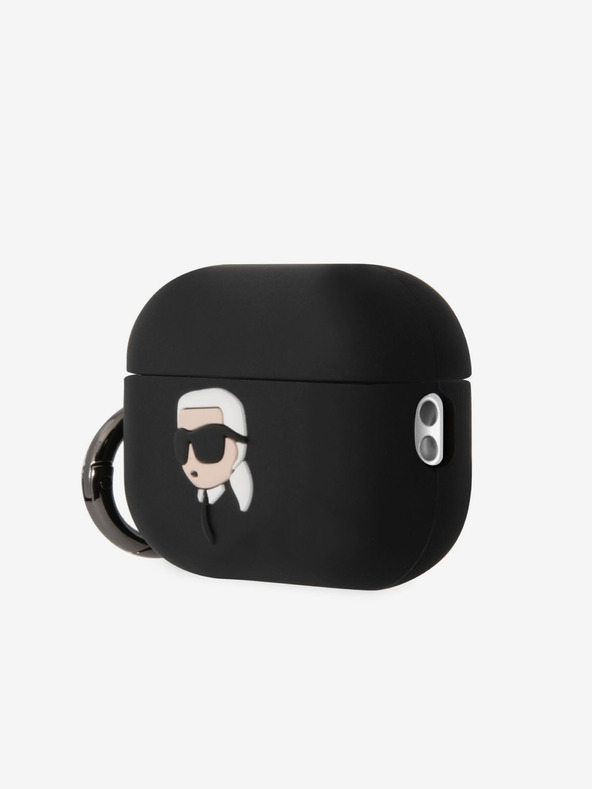 Karl Lagerfeld 3D Logo NFT Karl Head silikonska torbica za Airpods Pro 2 crna Karl Lagerfeld
