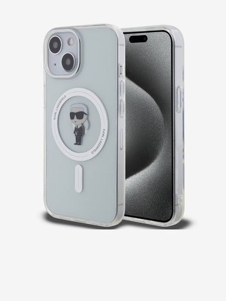 Karl Lagerfeld IML Ikonik MagSafe stražnja maska ​​za iPhone 15 Transparent Karl Lagerfeld
