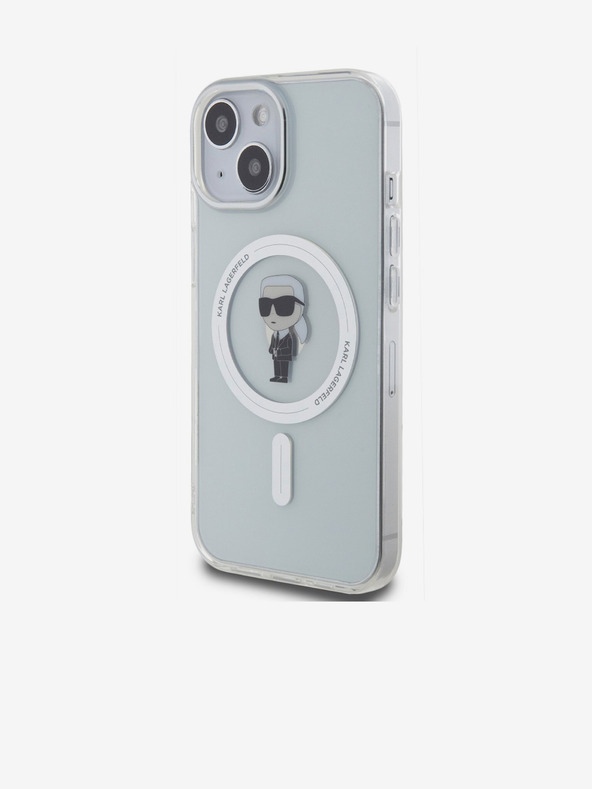 Karl Lagerfeld IML Ikonik MagSafe stražnja maska ​​za iPhone 15 Transparent Karl Lagerfeld
