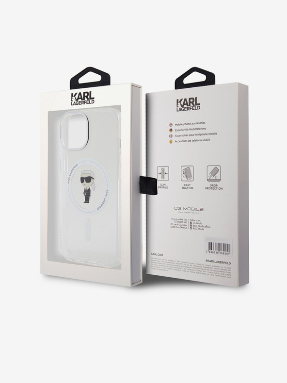 Karl Lagerfeld IML Ikonik MagSafe stražnja maska ​​za iPhone 15 Transparent Karl Lagerfeld