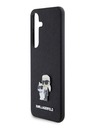 Karl Lagerfeld PU Saffiano Metal Karl and Choupette stražnja maska ​​za Samsung Galaxy S24 Black Karl Lagerfeld