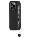 Karl Lagerfeld Karl Lagerfeld PU Saffiano Rhinestone Charm stražnja maska ​​za iPhone 15 Pro crna