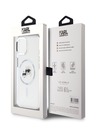 Karl Lagerfeld Karl Lagerfeld IML K&CH Heads metalni okvir MagSafe stražnja maska ​​za iPhone 15 prozirna