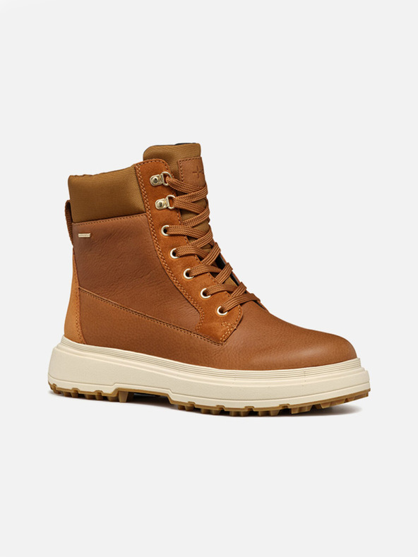 Geox Smeđe ženske gležnjače Geox Lamide+Grip ABX