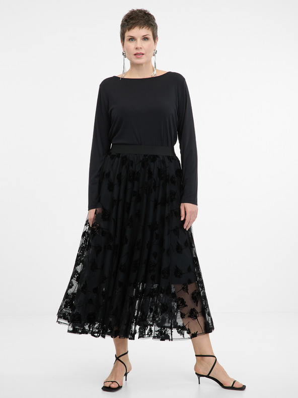 Orsay Crna ženska midi suknja ORSAY