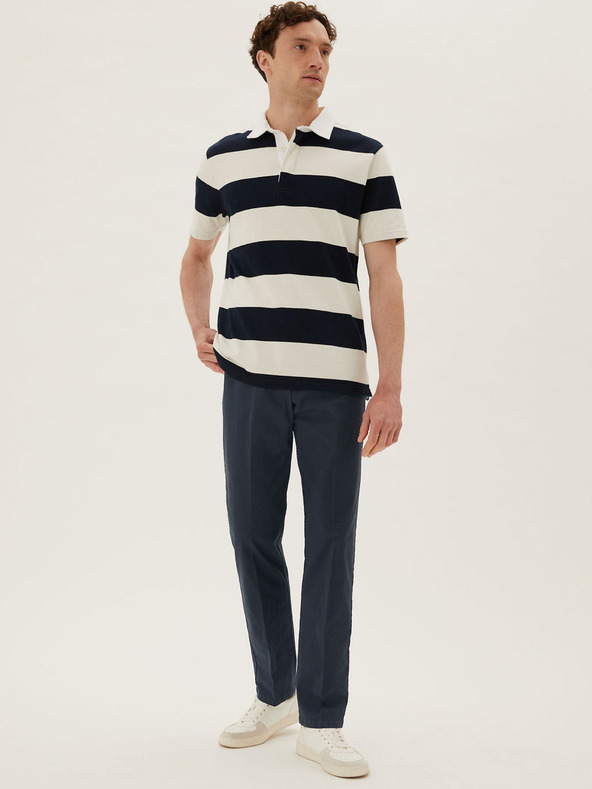 Marks & Spencer Marks & Spencer tamnoplavi rastezljivi chino hlače redovnog kroja