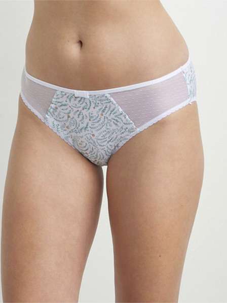 DIM Plavo-bijele ženske gaćice s uzorkom Dim GENEROUS COTTON BIO SLIP