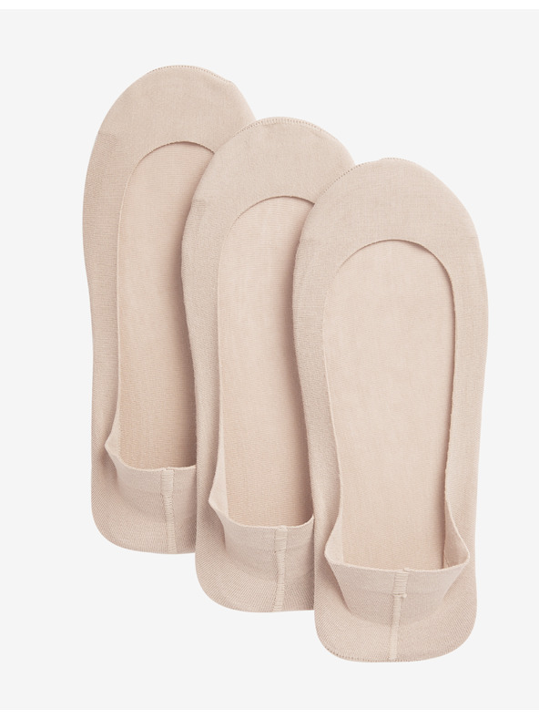Marks & Spencer Marks & Spencer bež visoke pamučne niske potpetice 3 para