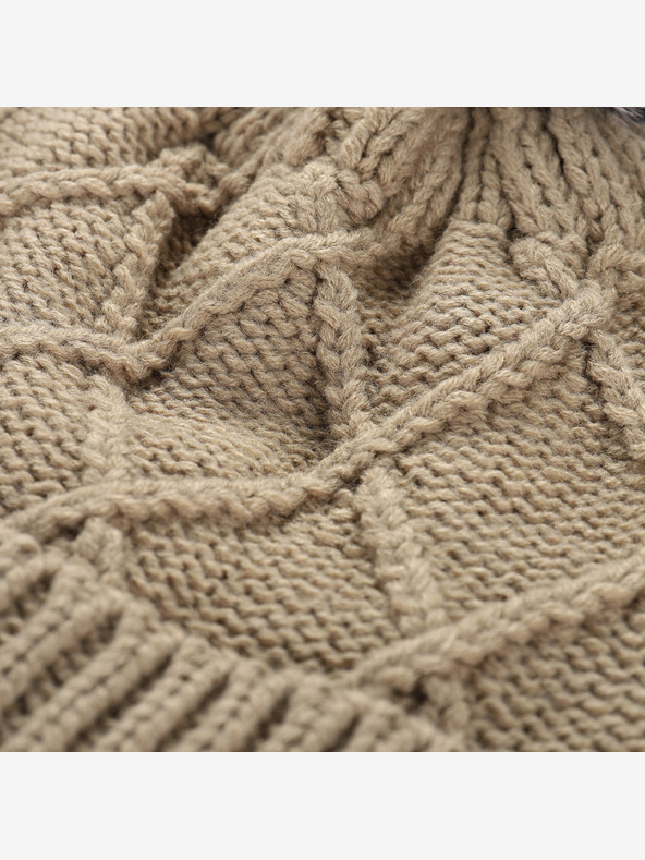 ALPINE PRO Zimska kapa s pomponom ALPINE PRO GODERE bijeli papar