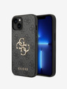 Guess Stražnja maska ​​Guess PU 4G s metalnim logotipom za iPhone 15 siva