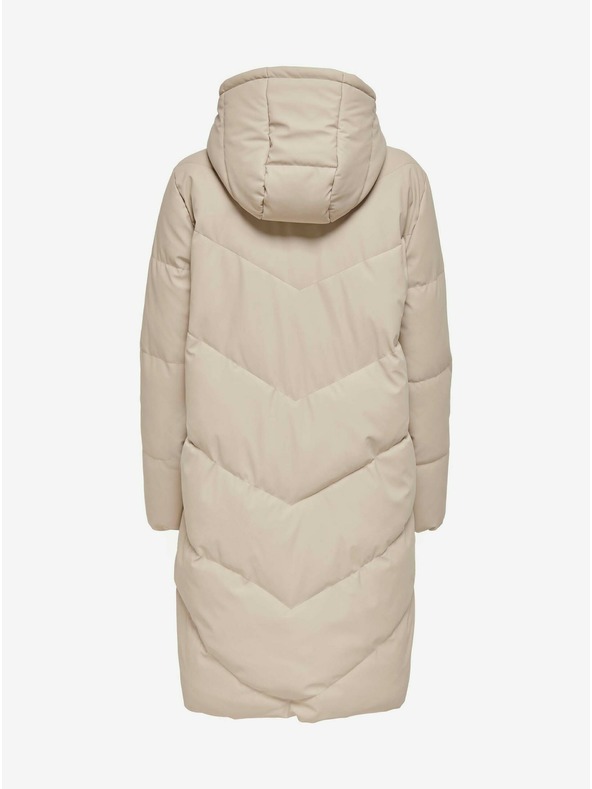 Jacqueline de Yong Bež ženski zimski prošiveni kaput JDY Rikka