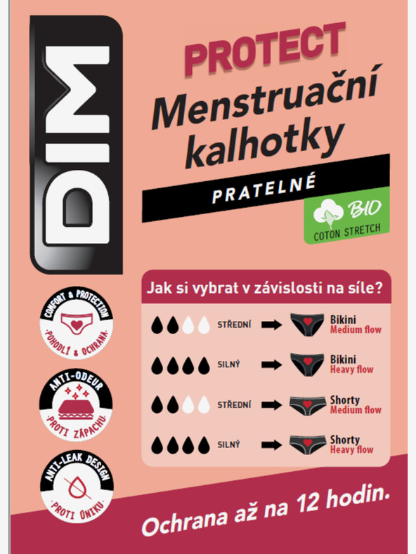 Bellinda Crne noćne i dnevne menstrualne gaćice Bellinda MENSTRUAL BOXER STRONG