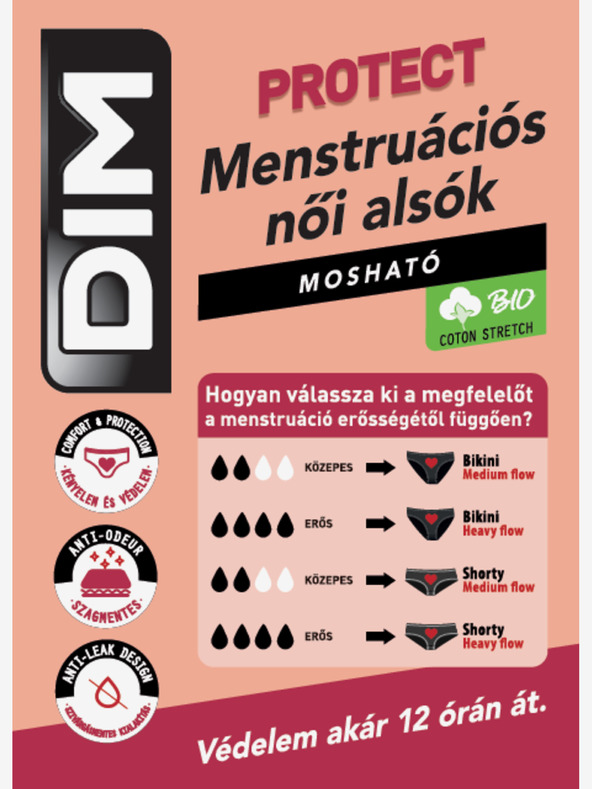 Bellinda Crne noćne i dnevne menstrualne gaćice Bellinda MENSTRUAL BOXER STRONG