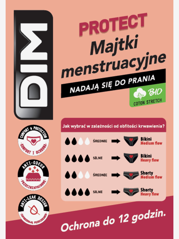 Bellinda Crne noćne i dnevne menstrualne gaćice Bellinda MENSTRUAL BOXER STRONG