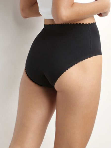 DIM Komplet od dvije ženske gaćice u crnoj i bež boji DIM Body touch highwaist brief