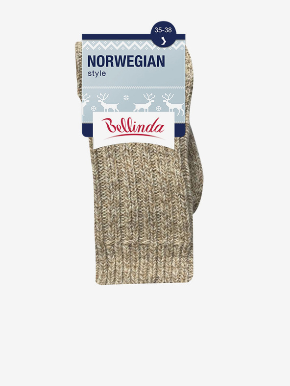 Bellinda Bež unisex zimske čarape Bellinda NORWEGIAN STYLE SOCKS