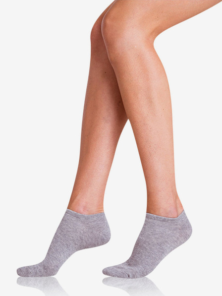 Bellinda Set od dva para ženskih čarapa sive boje Bellinda COTTON IN-SHOE SOCKS 2x