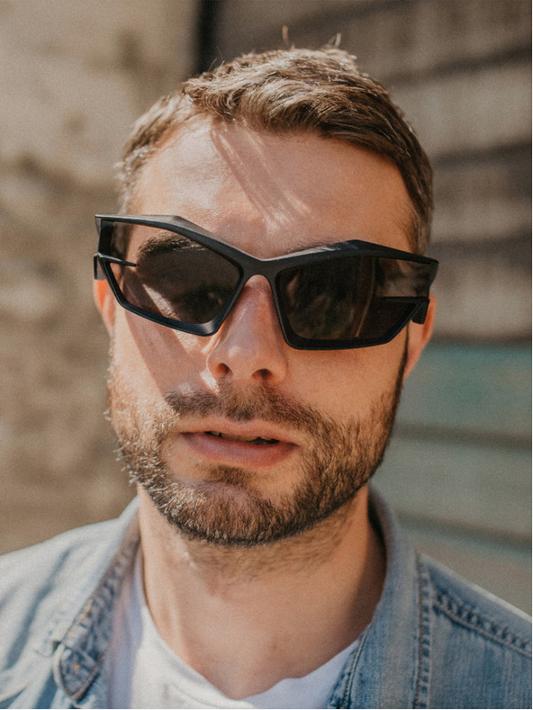 VEYREY VeyRey Unisex futurističke sunčane naočale Calictor crne univerzalne