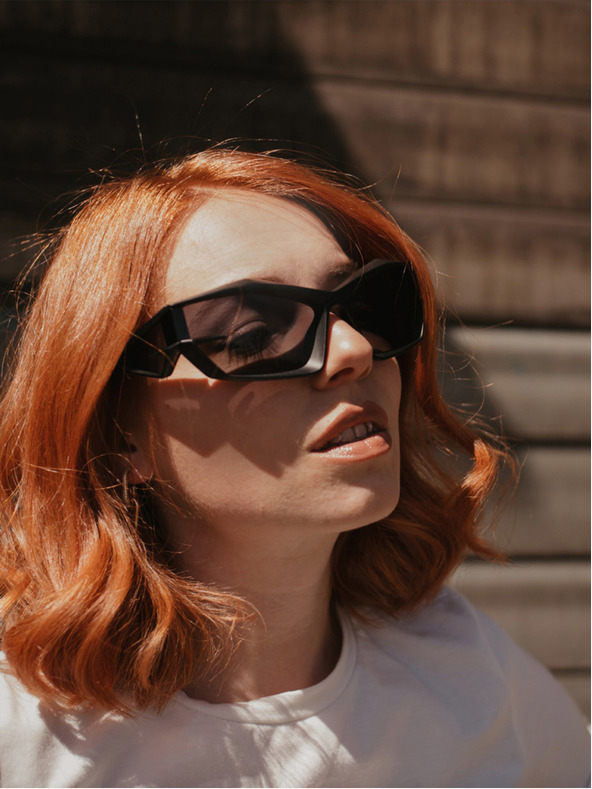 VEYREY VeyRey Unisex futurističke sunčane naočale Calictor crne univerzalne